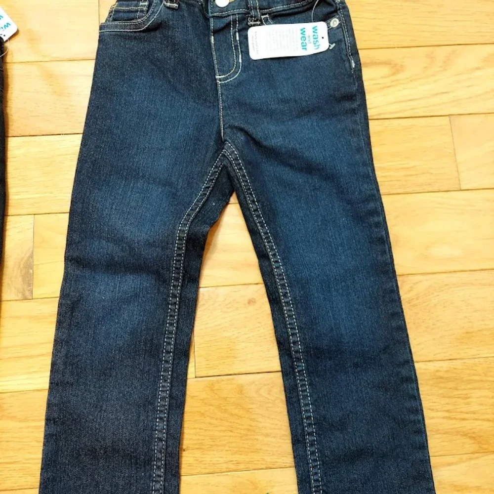 Bundle of‎ 2 Girl's Children's Place Jeans Size 4/4T New Blue Denim/Black Jeans